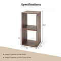 Cube Storage Organizer Set Of 2 For Living Room Bedroom Study-rustic Brown - Color: Rustic Brown