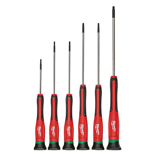 Milwaukee Tool 6 Pc Torx Precision Screwdriver Set W/ Case