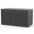 100 Gallon Resin Deck Box Outdoor Waterproof Storage Bench-gray - Color: Gray