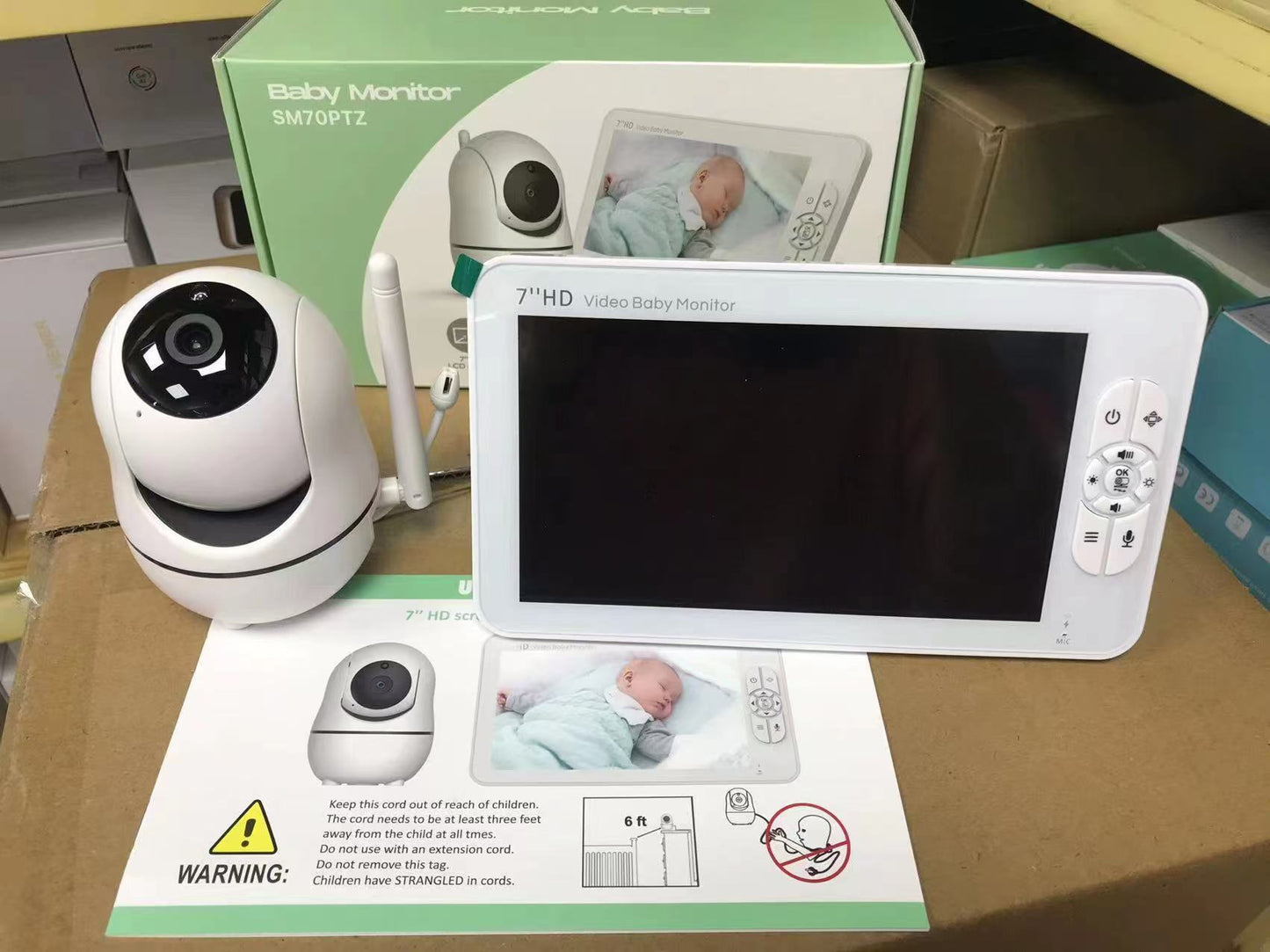Specifications: 1 Dragging 1, Power Supply: Eu - 7-inch Baby Monitor With Two-way Audio Intercom For Baby Care