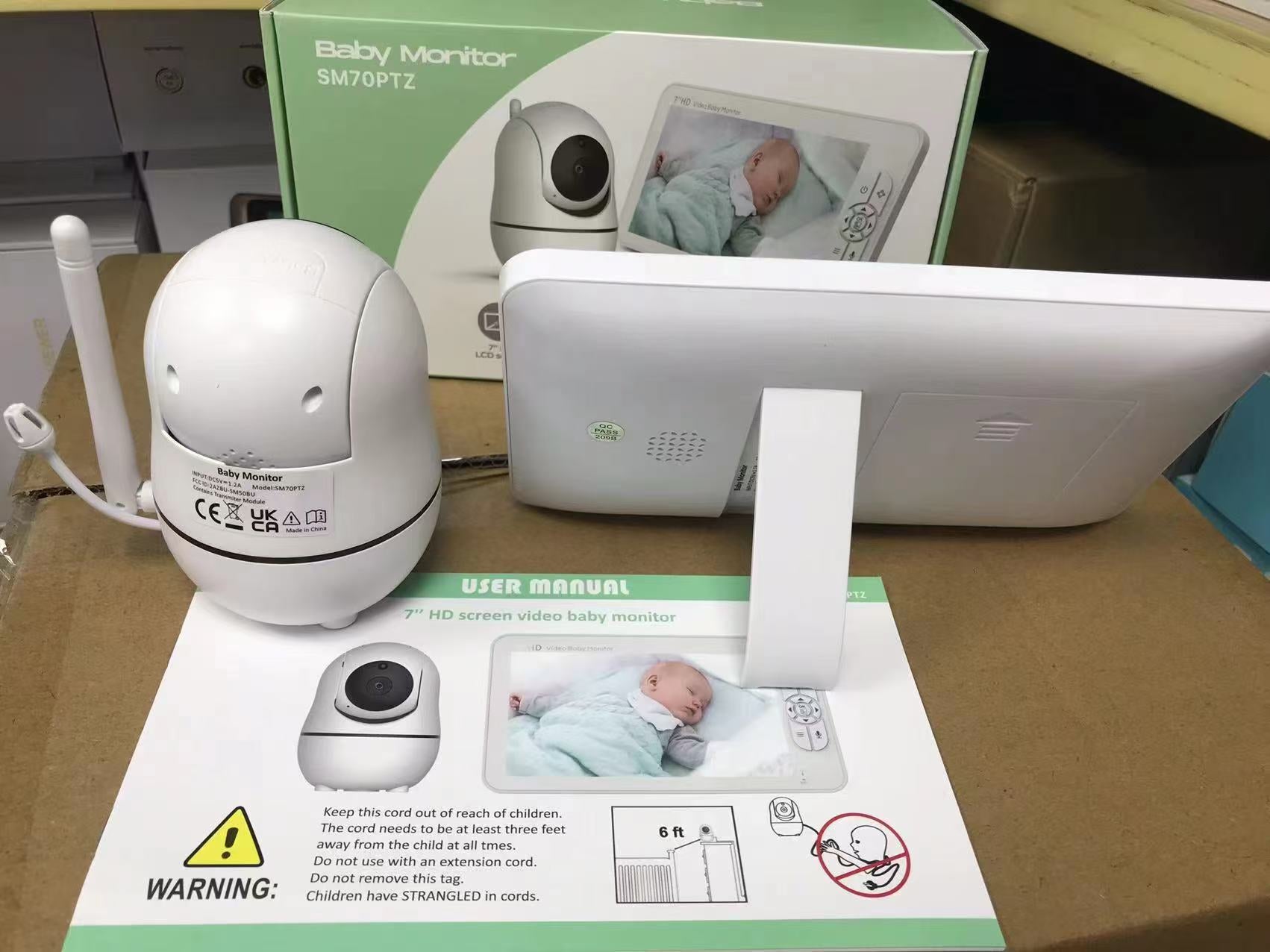 Specifications: 1 Dragging 1, Power Supply: Eu - 7-inch Baby Monitor With Two-way Audio Intercom For Baby Care