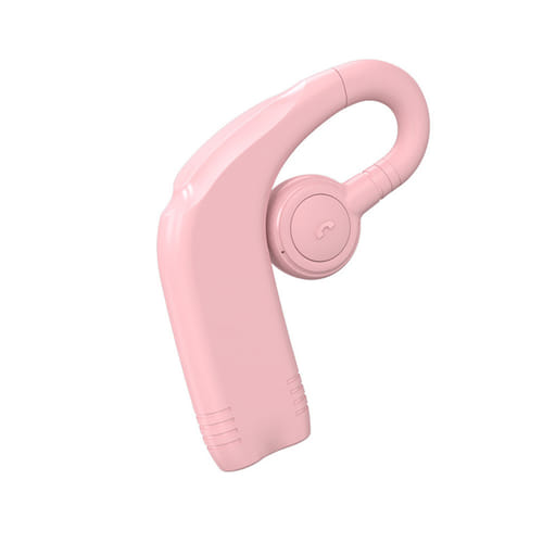 Ear-mounted Headset Business Bluetooth-compatible 5.2 Ultra-long Standby Sports Wireless Car Headphones Pink