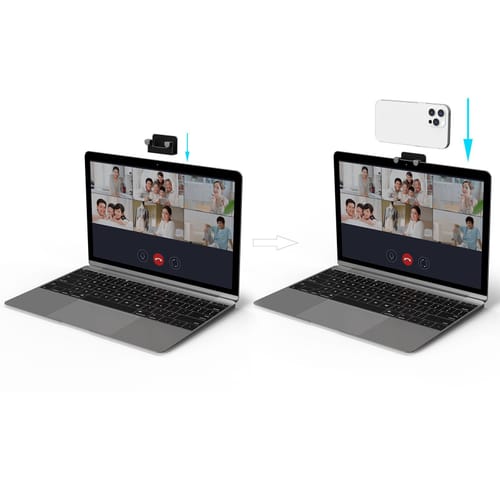 Continuity Camera Mount Compatible For Mac Book Air Laptop Phone Holder Webcam Stand Compatible For Iphone Blue