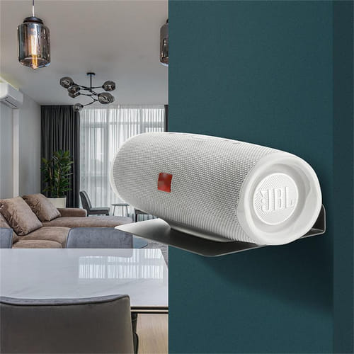Wall Mounting Speaker Stand Storage Display Shelf Load-bearing Audio Bracket For Home Diy Decoration Black