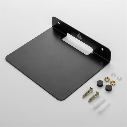 Wall Mounting Speaker Stand Storage Display Shelf Load-bearing Audio Bracket For Home Diy Decoration Black