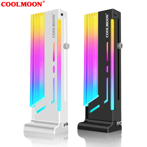 Coolmoon Gh2 Graphics Card Bracket Vertical Supporting Computer Accessory Graphics Card Brace Holder With Argb Lights Black