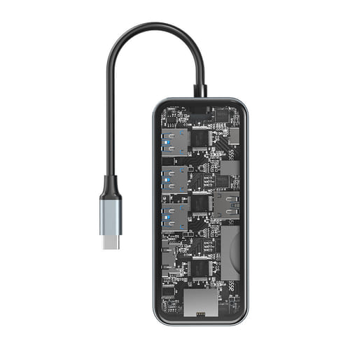 10 In 1 Usb C Hub With Ethernet Adapter 4k 30hz Hd Multimedia Interface Vga Usb C Usb 3.0 Usb 2.0 Sd Tf Card Reader