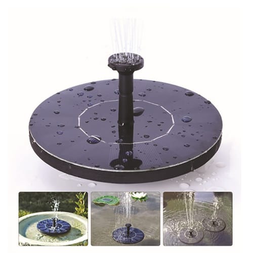 Us Solar Bird Bath Fountain Pump, Outdoor Watering Submersible Pump, Free Standing Water Pumps With 1.4w Solar Panel For Garden Pool Pond Patio 16x16x3.8cm