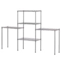 Us Metal Storage Shelf Standing Rack Organization For Kitchen Microwave Oven Rack Silver