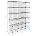 Us Diy 20-cube Storage Rack Organizer Wire Mesh Storage Shelves Bookshelf Black