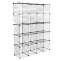 Us Diy 20-cube Storage Rack Organizer Wire Mesh Storage Shelves Bookshelf Black