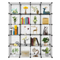 Us Diy 20-cube Storage Rack Organizer Wire Mesh Storage Shelves Bookshelf Black