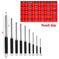 Professional Roll Pin Punch Tools Set With Hammer Woodworking Removing Repair Tools With Storage Pouch Pin Punch + 25mm Rubber Double-sided Hammer + Two Accessory Heads