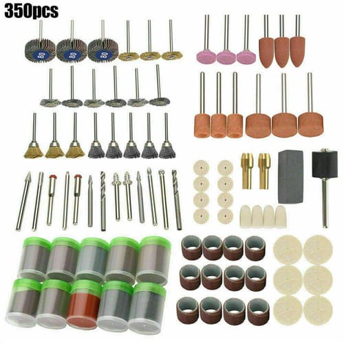 Rotary Tool Accessories Kit 350pcs Accessory Set Universal Kit Fits All Tool For Carving Sanding Cutting Drilling Grinding 350pcs