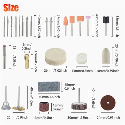 Rotary Tool Accessories Kit 350pcs Accessory Set Universal Kit Fits All Tool For Carving Sanding Cutting Drilling Grinding 350pcs