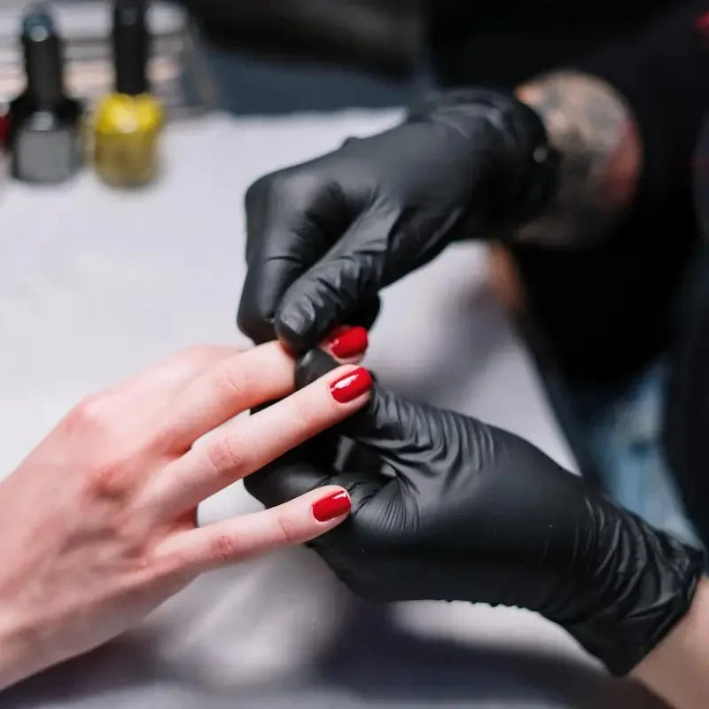 Color: Black, Size: S - 20/50/100pcs Disposable Black Nitrile Gloves For Household Use Latex Free Powder Free Cleaning Gloves Tattoo Hairdressing Tools