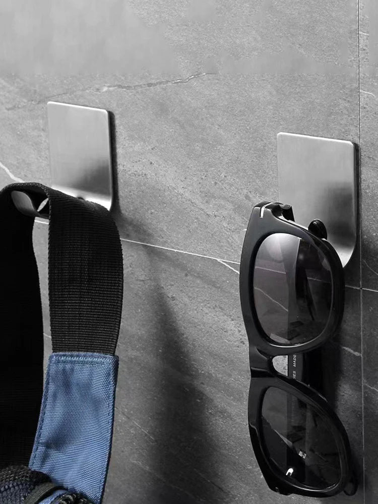 Color: Dark Gray - Punch-free Razor Holder, Storage Hook, Space Aluminum Multi-purpose Bathroom Accessories