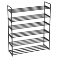 6 Tiers Shoe Rack Shoe Tower Shelf Storage Organizer For Bedroom, Entryway, Hallway, And Closet Black Color