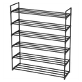 6 Tiers Shoe Rack Shoe Tower Shelf Storage Organizer For Bedroom, Entryway, Hallway, And Closet Black Color