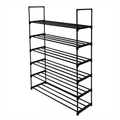 6 Tiers Shoe Rack Shoe Tower Shelf Storage Organizer For Bedroom, Entryway, Hallway, And Closet Black Color
