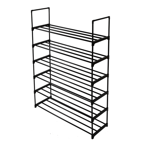 6 Tiers Shoe Rack Shoe Tower Shelf Storage Organizer For Bedroom, Entryway, Hallway, And Closet Black Color