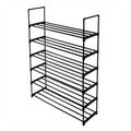 6 Tiers Shoe Rack Shoe Tower Shelf Storage Organizer For Bedroom, Entryway, Hallway, And Closet Black Color