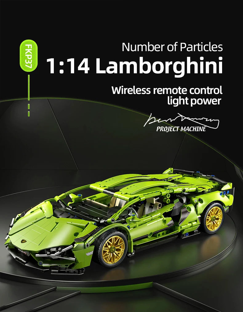 Color: White - Technical Racing Sport Car 1280pcs Model Building Blocks City Mechanical Speed Vehicle Supercar Brick Puzzle Toys Kid Adult Gift