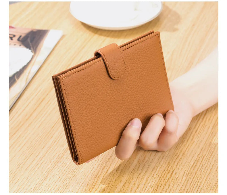 Color: Green - Genuine Cow Leather Passport Holder Travel Wallet With Zipper Pocket Card Holder Rfid Blocking Bifold Wallet For Men And Women