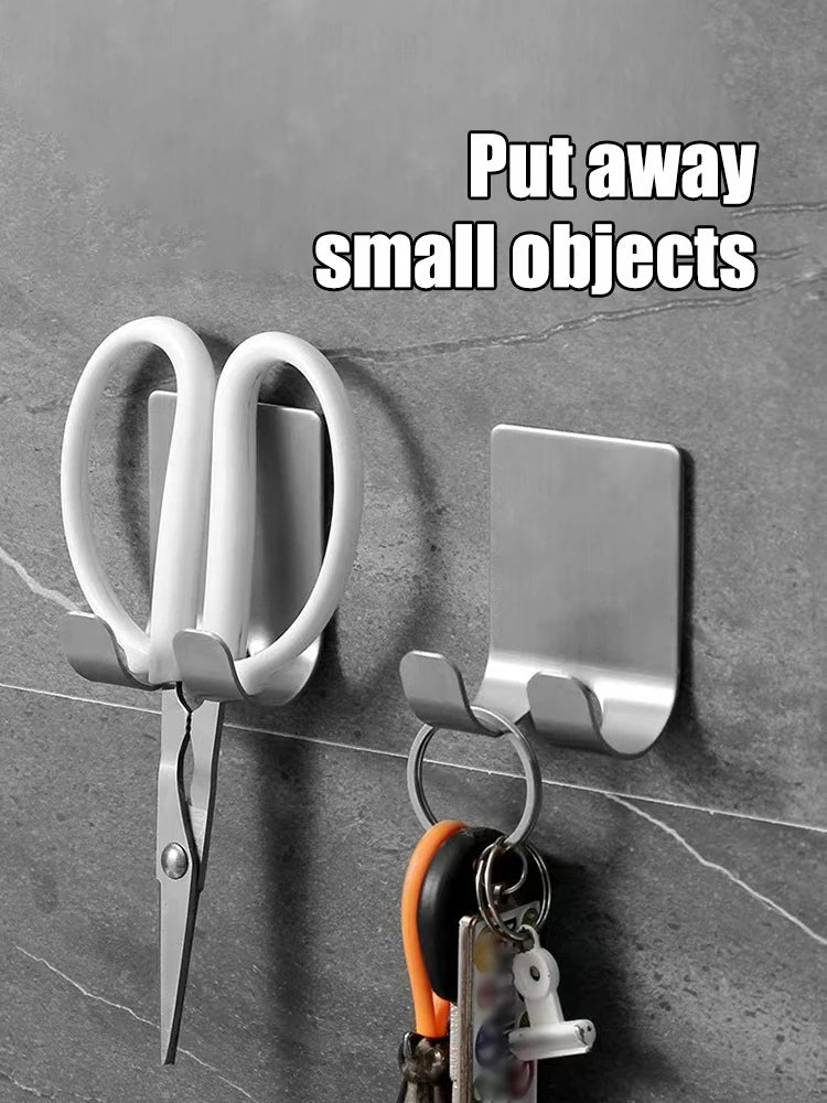 Color: Dark Gray - Punch-free Razor Holder, Storage Hook, Space Aluminum Multi-purpose Bathroom Accessories