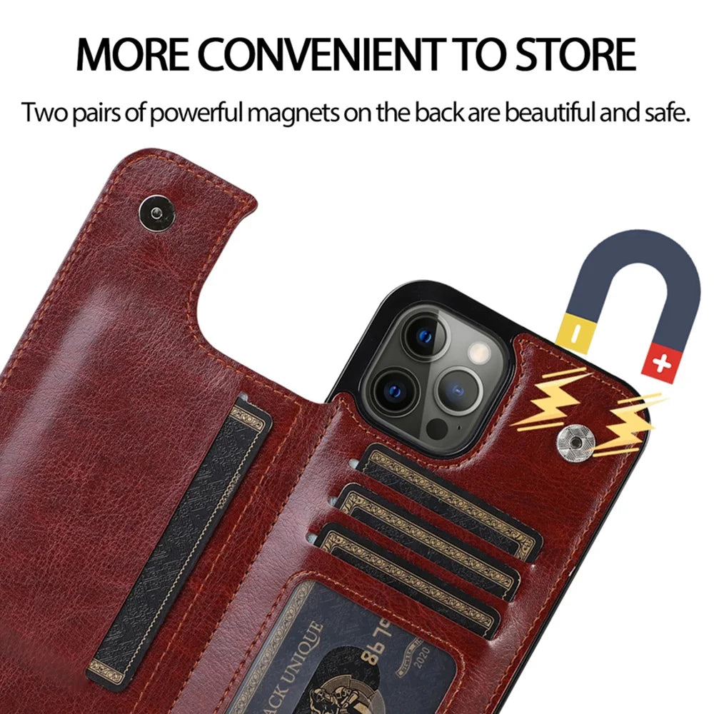 Material: Polyester, Color: Black - Leather Wallet Case For Iphone 15 14 13 12 11 Pro Max Mini Wallet Case Xr X Xs Max 8 7 6s 6 Plus Se 2022 2020 Card Holder Flip