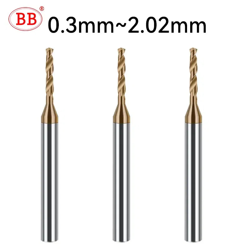 Hole Diameter: 13mm - Bb 0.3~2.02mm Micro Drill Solid Carbide Bit Mini Cnc Hole Making 3d Shank Diameter 4mm D4 Metal Steel Plastic 1pcs