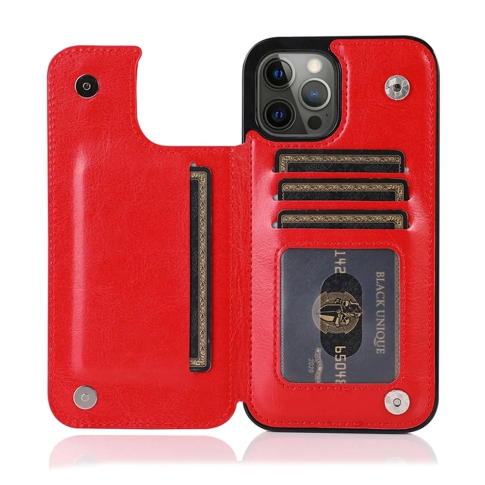 Material: Polyester, Color: Black - Leather Wallet Case For Iphone 15 14 13 12 11 Pro Max Mini Wallet Case Xr X Xs Max 8 7 6s 6 Plus Se 2022 2020 Card Holder Flip