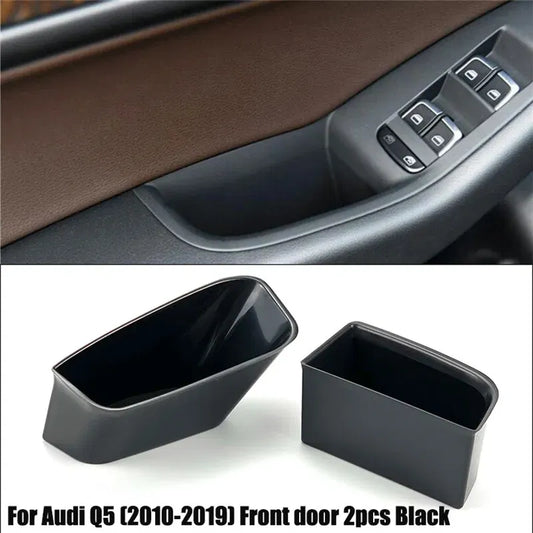 2pcs/set Car Styling Accessories Armrest Box Door Handle Storage Glove Box Console Phone Holder Case For Audi A4 B8 A5 S5 Q5