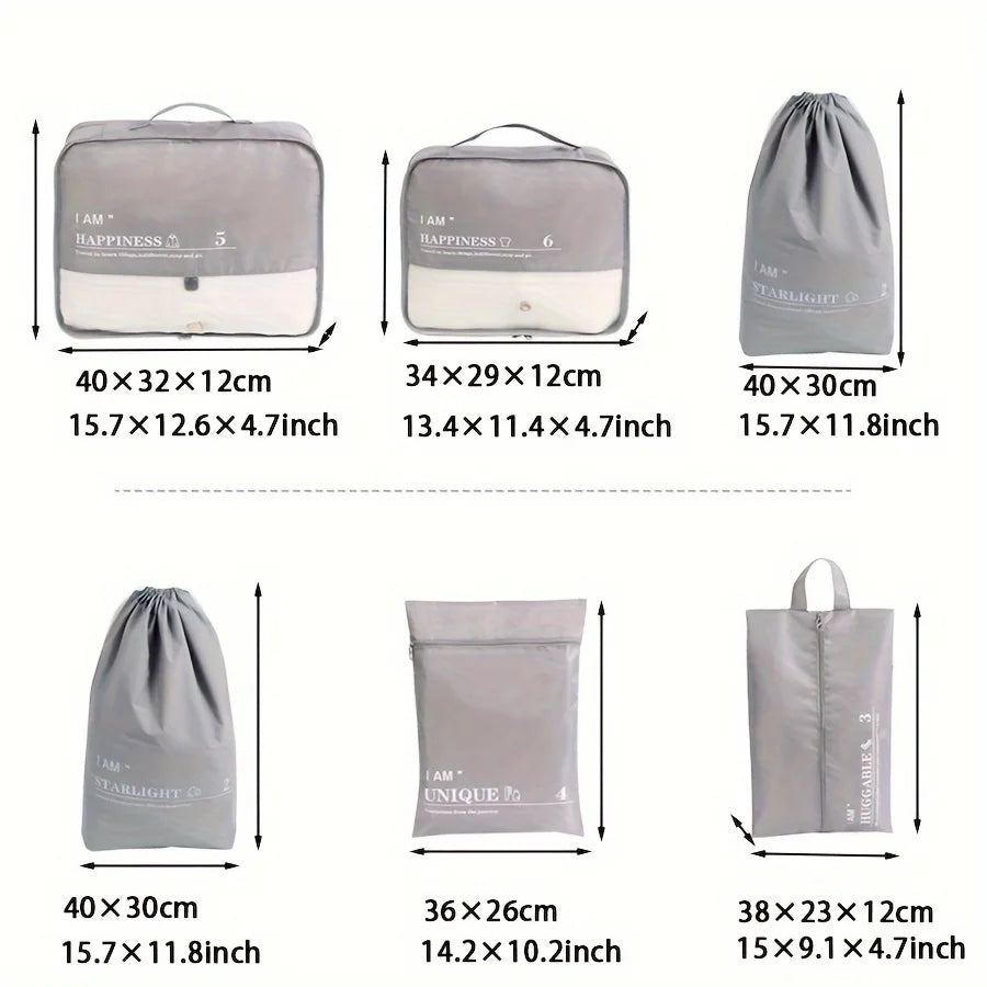Color: Rose, Ships From: China - 6pcs, Packing Cubes Luggage Organizers, Travel Accessories