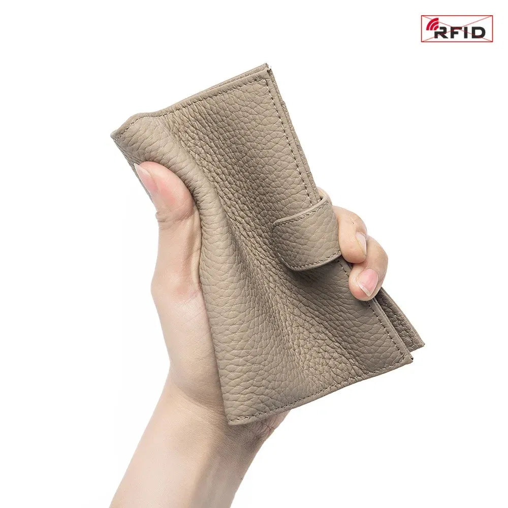 Color: Dark Blue - Genuine Leather Rfid Travel Passport Cover Case Wallet Bag Card Holder Cowhide Coin Purse Document Cover Flight Men Women
