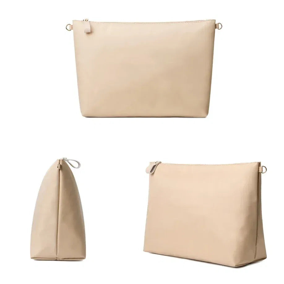Color: Gray - Nylon Organizer Insert Bag Women Nylon Travel Insert Travel Makeup Bag Traveling Multi-functional Makeup Insert Bags