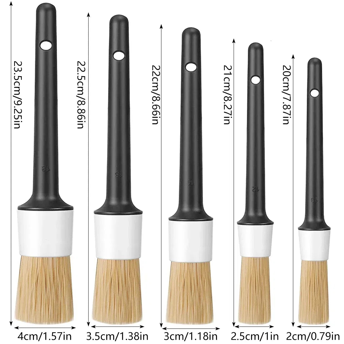 Color: White - Car Detailing Brush Set Car Cleaning Brushes Sponges Towels For Car Air Vents Rim Cleaning Dirt Dust Clean Tool Wash Accessories