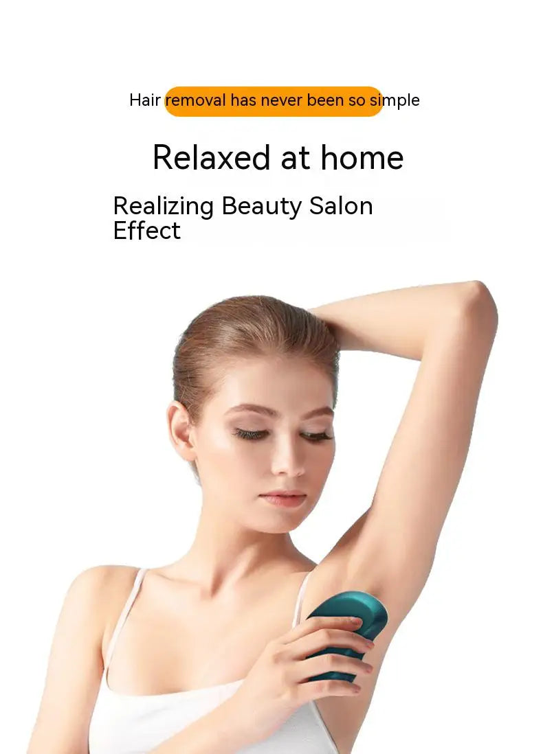 Color: Dark Grey - Hot Crystal Physical Hair Removal Eraser Glass Hair Remover Painless Epilator Easy Cleaning Reusable Body Care Depilation Tool