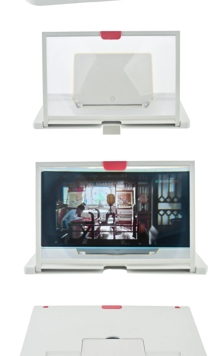 Color: Black, Magnification: 5x - 10 Inch Mobile Phone Screen Magnifier Pull-out Creative Stretch 3d Mobile Phone Magnifying Glass Stand Folding Phone Holder