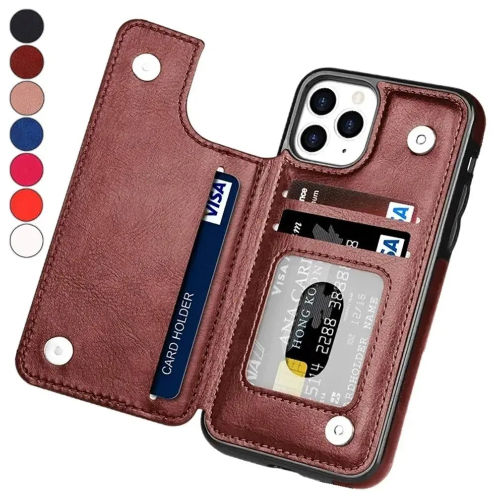 Material: Polyester, Color: Black - Leather Wallet Case For Iphone 15 14 13 12 11 Pro Max Mini Wallet Case Xr X Xs Max 8 7 6s 6 Plus Se 2022 2020 Card Holder Flip