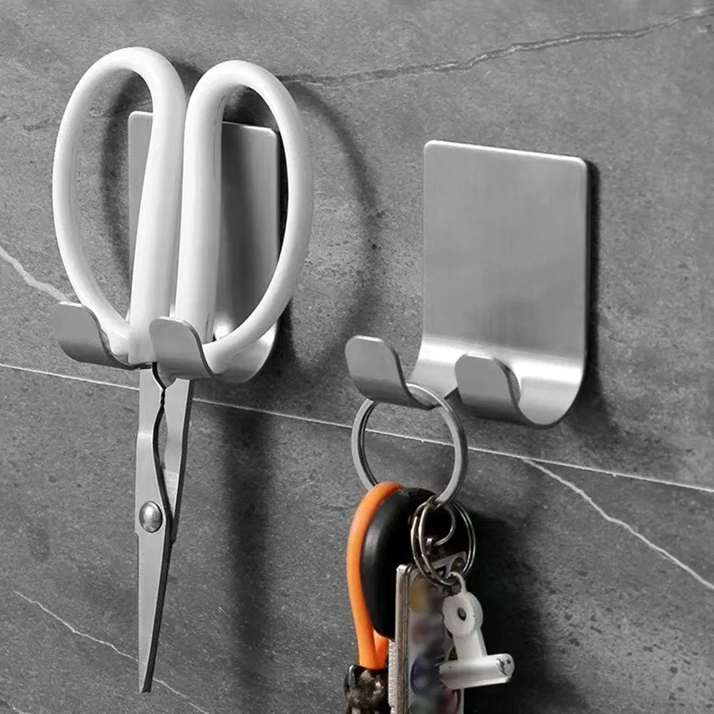 Color: Dark Gray - Punch-free Razor Holder, Storage Hook, Space Aluminum Multi-purpose Bathroom Accessories