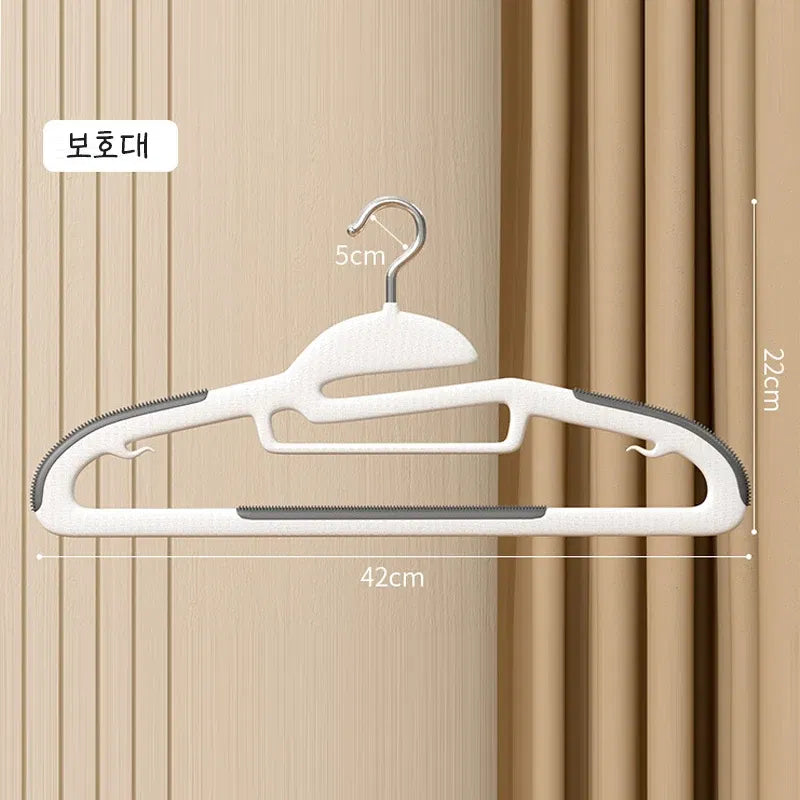 Color: Blue - 10pcs Clothes Hanging Household Hangers Non-slip Dormitory Bedroom Special Storage Clothes Hanging No Trace