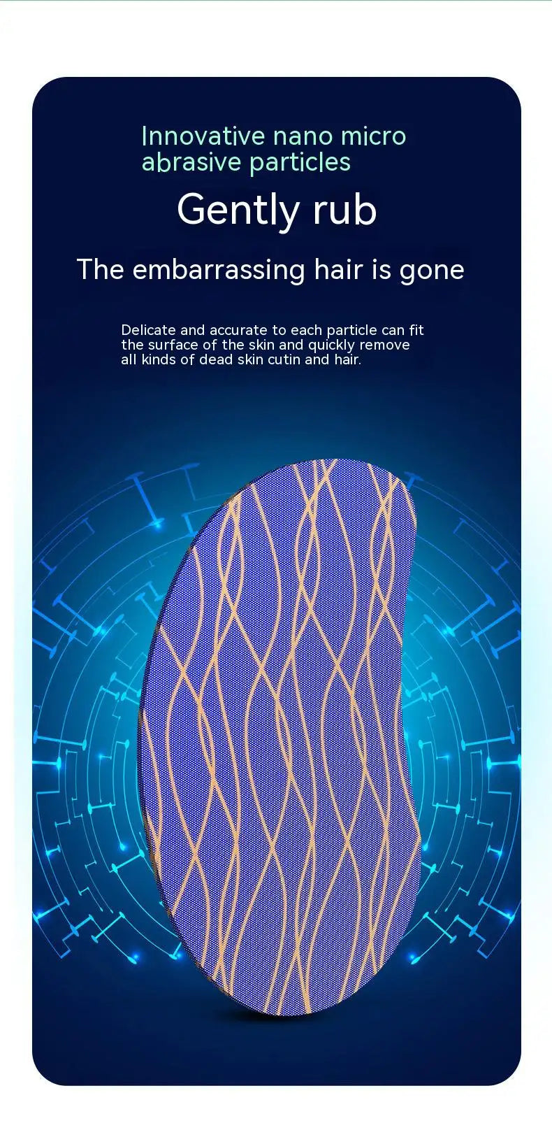 Color: Dark Grey - Hot Crystal Physical Hair Removal Eraser Glass Hair Remover Painless Epilator Easy Cleaning Reusable Body Care Depilation Tool