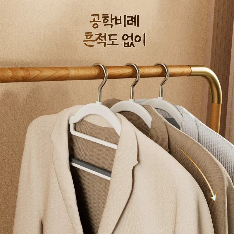 Color: Blue - 10pcs Clothes Hanging Household Hangers Non-slip Dormitory Bedroom Special Storage Clothes Hanging No Trace