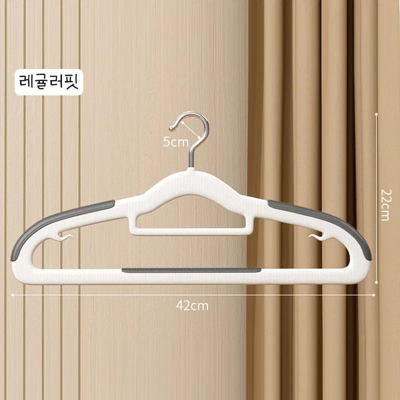 Color: Blue - 10pcs Clothes Hanging Household Hangers Non-slip Dormitory Bedroom Special Storage Clothes Hanging No Trace