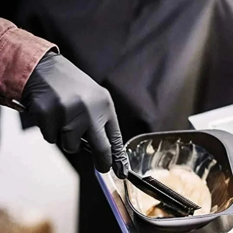 Color: Black, Size: S - 20/50/100pcs Disposable Black Nitrile Gloves For Household Use Latex Free Powder Free Cleaning Gloves Tattoo Hairdressing Tools