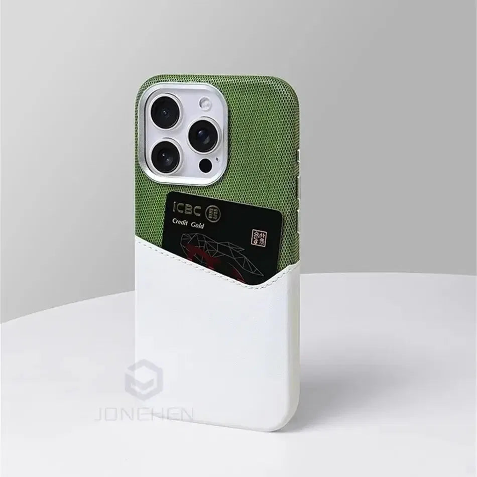 Color: Brown, Material: Plastic - For Magsafe Card Holder Leather Case For Iphone 16 15 13 12 17 Pro Max 14 Plus Pocket Wireless Charge Alloy Lens Magnetic Cover