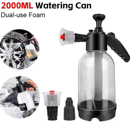 2l Foam Sprayer Car Wash Hand-held Foam Watering Can Air Pressure Sprayer Plastic Disinfection Water Bottle Car Cleaning Tools
