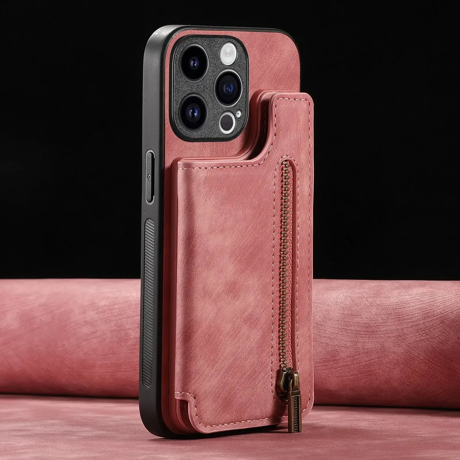 Color: Blue, Material: Pvc - Leather Zipper Wallet With Card Holder Phone Case For Iphone 15 14 11 Pro Max 13 12 Mini X Xr Xs Max 8 7 Plus Shockproof Cover