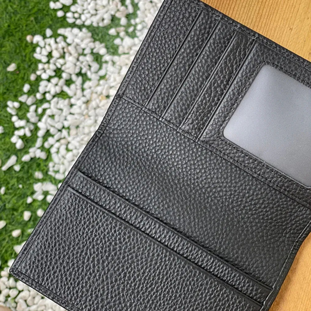 Color: Pink - 100% Cowhide Passport Holder Factory Genuine Leather Engrave Letters Men Women Passport Cover Customized Name Travel Card Wallet